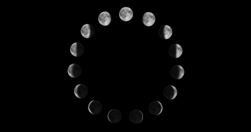 ciclo lunar para matéria sobre calendário lunar