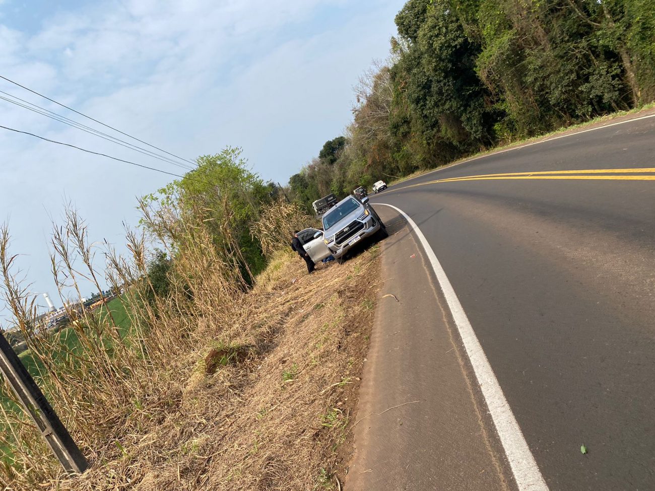 Um homem foi preso após ser abordado em um caminhão roubado em Chapecó, na noite de quarta-feira (28). - Saer/Reprodução/ND