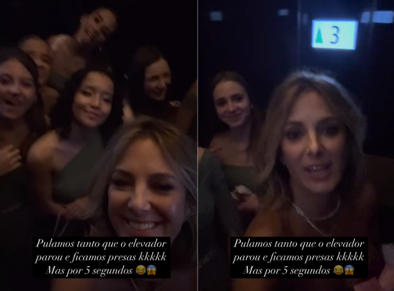 No fim da festa de 15 anos de Rafa Justus, Ticiane passou por 'perrengue chique' no elevador