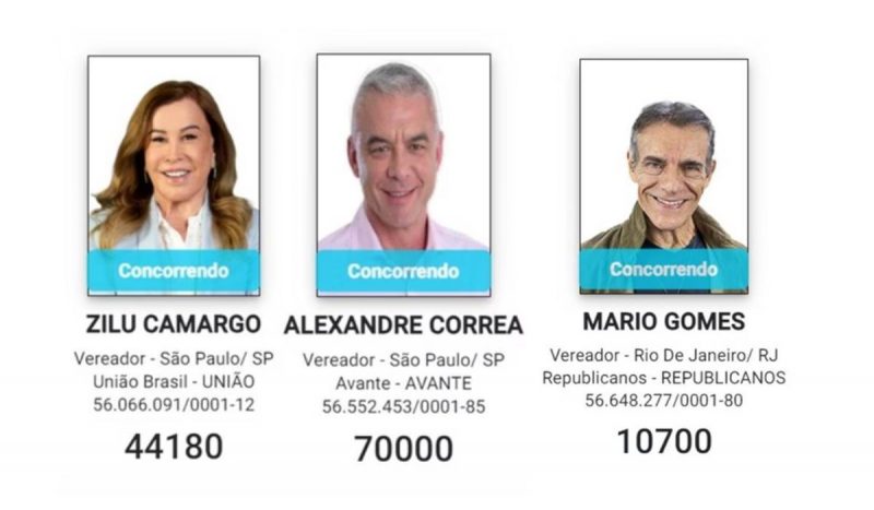 Zilu Camargo, Alexandre Correa e Mario Gomes vão disputar uma vaga na Câmara dos Vereadores