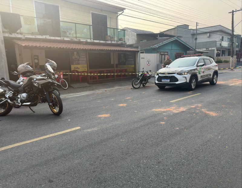 Foto mostra local onde a briga ocorreu