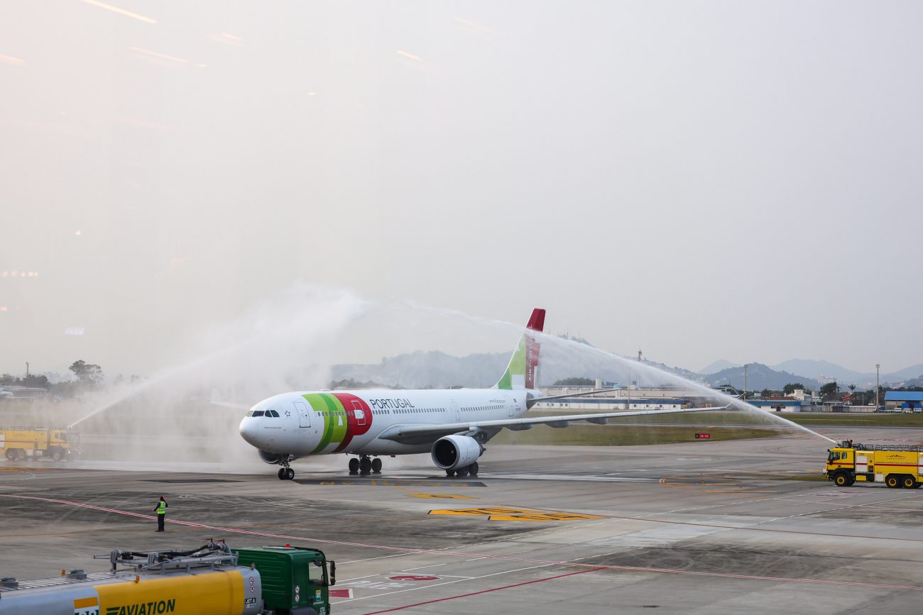 Avião da TAP Portugal passou pelo tradicional 