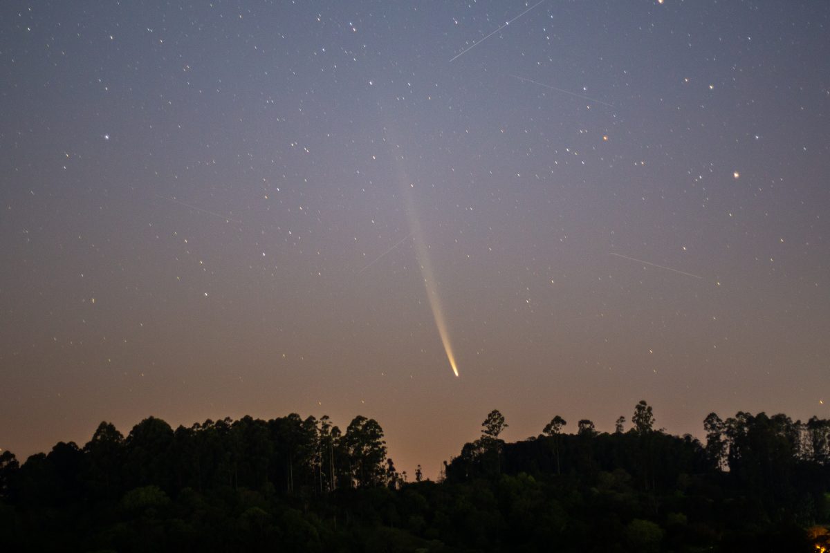 A rare comet can be seen with the naked eye in Chapeco, and it should become brighter