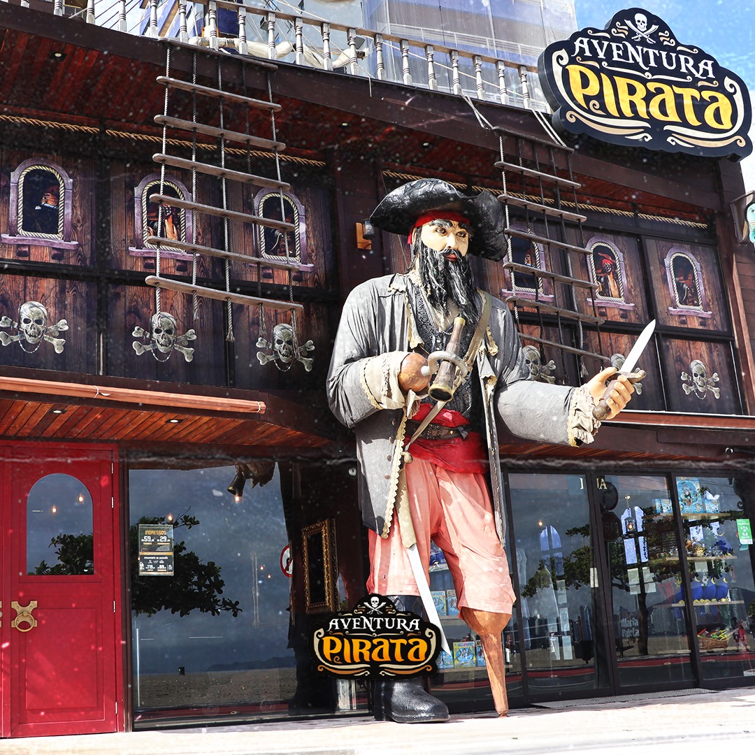 Fachada da Aventura Pirata, na Avenida Atlântica - Redes Sociais/Divulgação