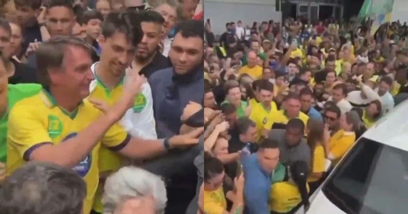 Bolsonaro circulou por Itaja&iacute; e Navegantes antes de ir para Balne&aacute;rio Cambori&uacute; – Foto: Reprodu&ccedil;&atilde;o