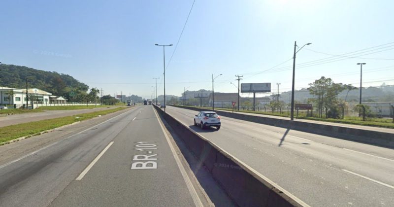 BR-101: proposta de obras do Governo pode gerar custo de R$ 155 bi para usu&aacute;rios, diz Fiesc – Foto: Google Maps/Reprodu&ccedil;&atilde;o/ND