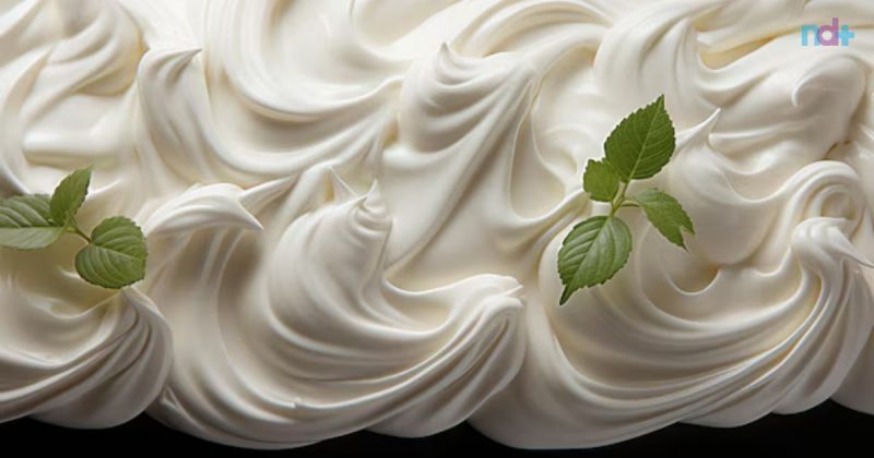 Imagem mostra creme de chantilly