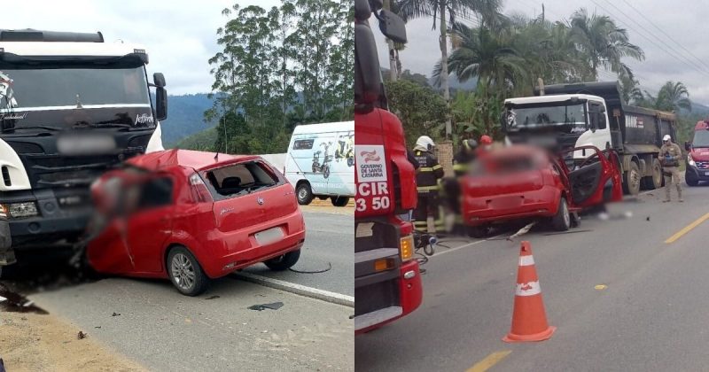 Acidente grave em Jaraguá do Sul