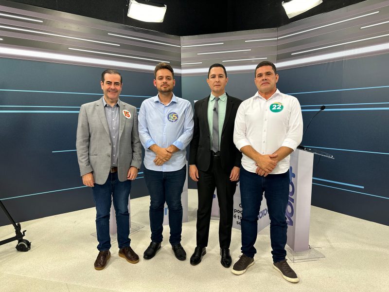 Foto do debate para prefeito de Itajaí feito pelo portal ND Mais 