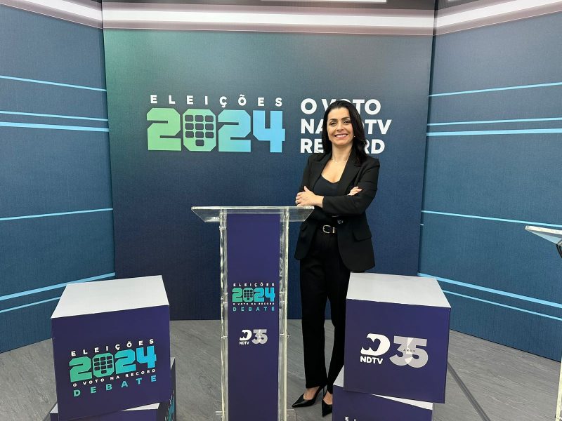 Apresentadora Sabrina Aguiar mediar&aacute; debate da NDTV Record – Foto: Richard Vieira/ND