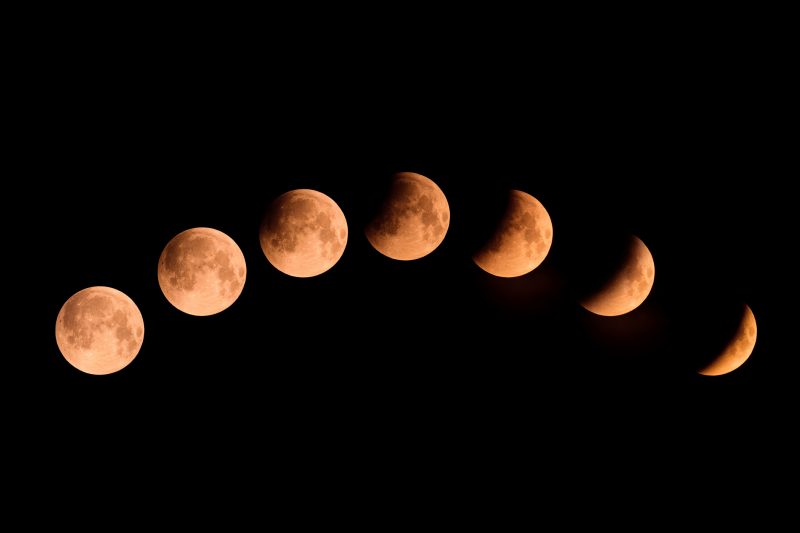 As várias fases da Lua