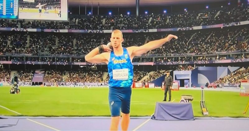 Atleta Edenilson Floriani durante participação na paralímpiada