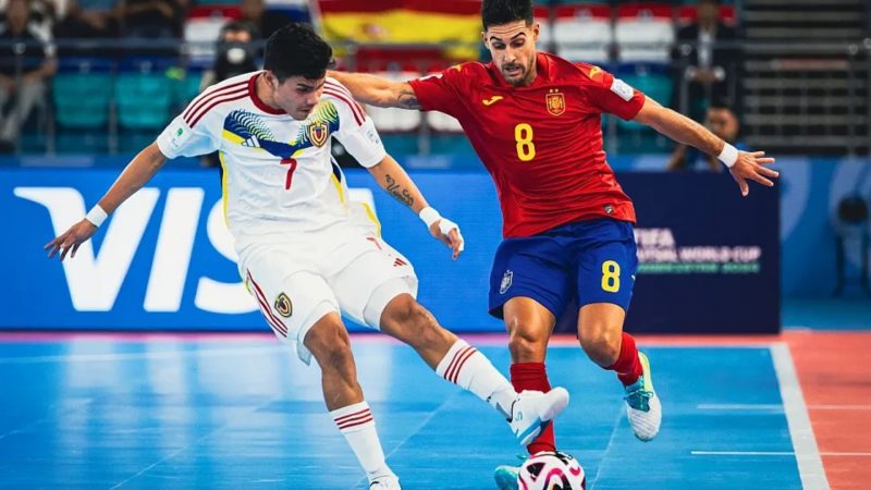 Venezuela manda a Espanha para casa na Copa do Mundo de Futsal