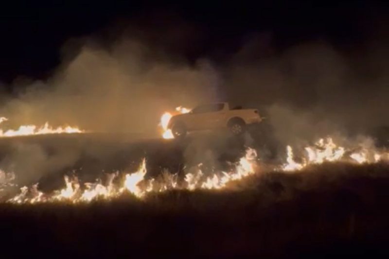 Incêndio foi registrado nos Campos do Quiriri