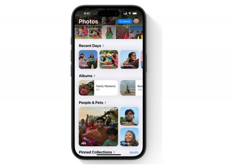 App fotos fica mais organizado com o iOS 18