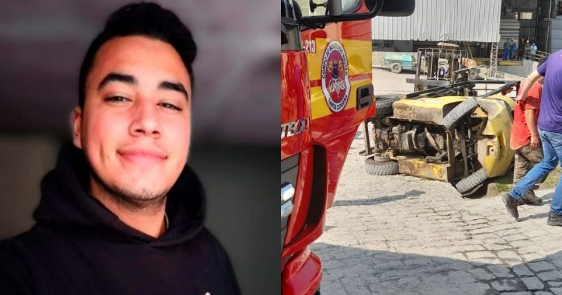 Jovem que morreu após ficar preso embaixo de empilhadeira em SC