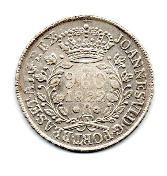 Moeda de 960 réis, de 1822, que vale R$ 2.200 