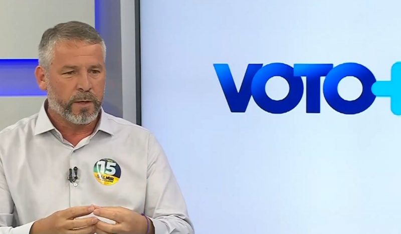 Salmir da Silva, candidato do MDB a prefeito de Biguaçu, em entrevista à NDTV