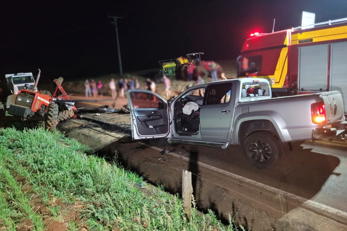 O acidente aconteceu na noite de terça-feira (3), na SC-156. - Corpo de Bombeiros/Divulgação/ND