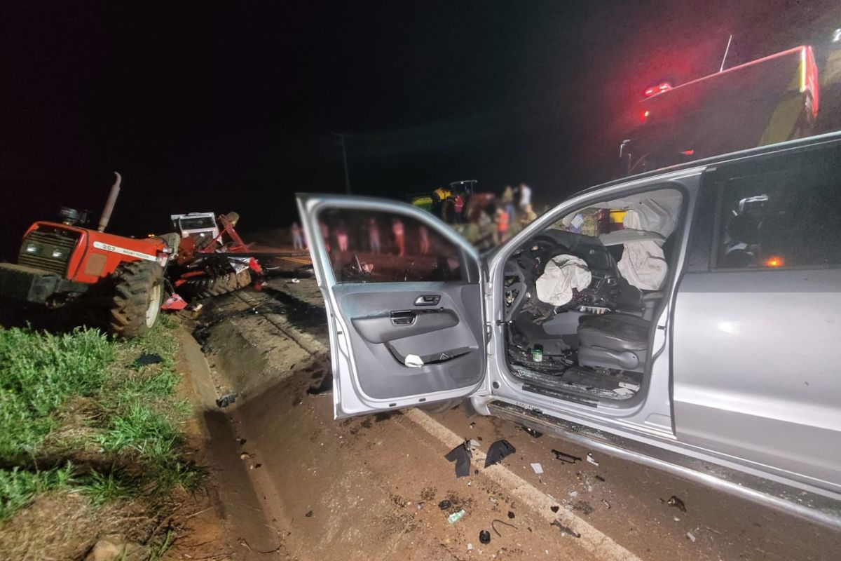 O acidente aconteceu na noite de terça-feira (3), na SC-156. - Corpo de Bombeiros/Divulgação/ND