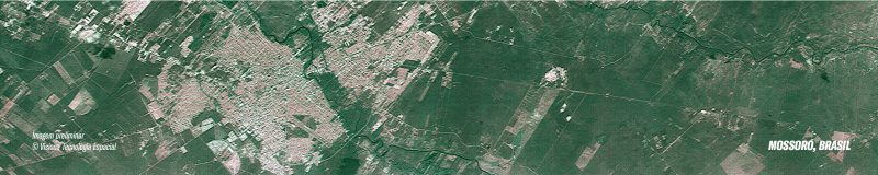 Imagem a&eacute;rea de Mossor&oacute; (RN) capturada por sat&eacute;lite com tecnologia de Florian&oacute;polis – Foto: Visiona/Divulga&ccedil;&atilde;o/ND