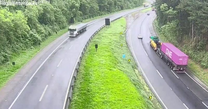 Vídeo mostra carreta guinchada um dia antes de acidente 