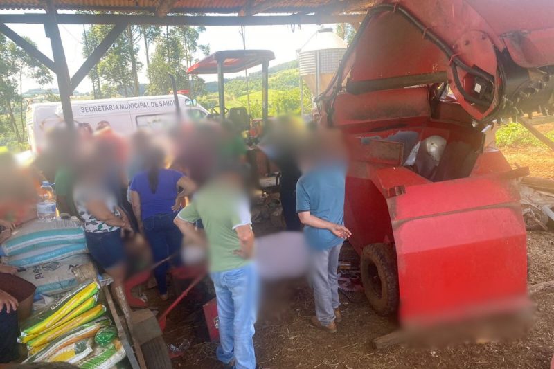 Homem morre em acidente com máquina agrícola 