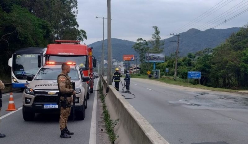 imagem atuação da PM em ataques na Grande Florianópolis