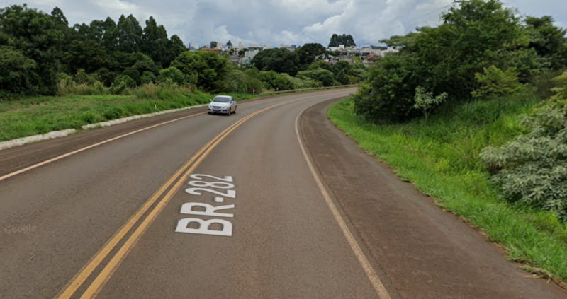 BR-282, em São Miguel do Oeste, próximo ao entroncamento da BR-163