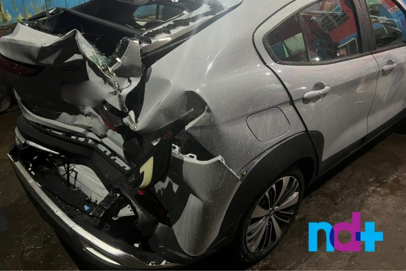 Carro foi atingido por van na BR-376