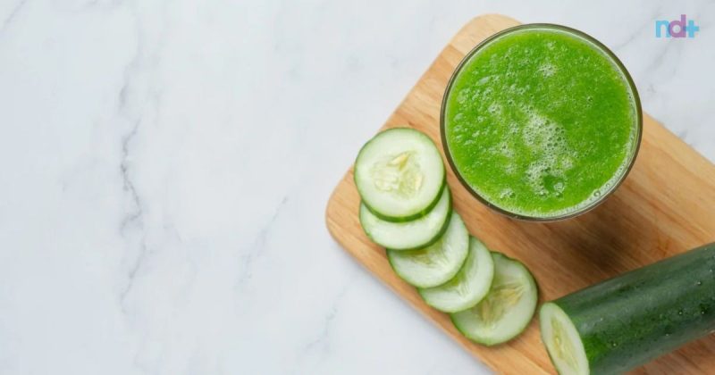 Imagem mostra suco de pepino, que suga o açúcar no sangue e acaba com a diabete