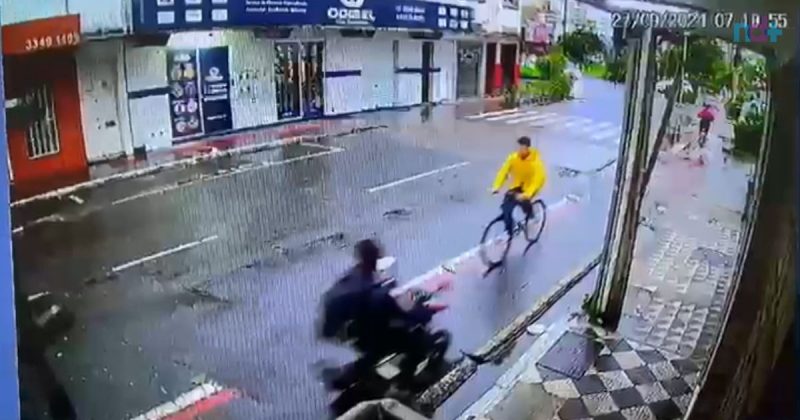 imagem mostra suspeito de ser o tarado da bike de Itajaí