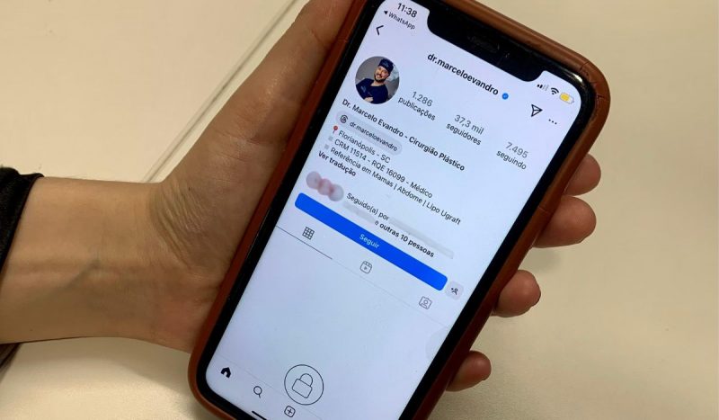 Perfil no Instagram de médico alvo da polícia de SC