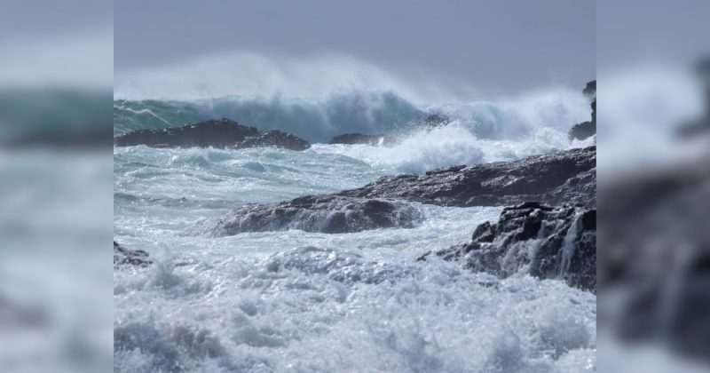 Ondas agitadas de oceano