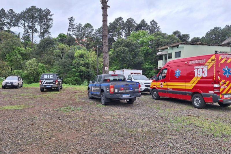 local onde Corpo de homem foi encontrado preso a pedra em rio de Videira