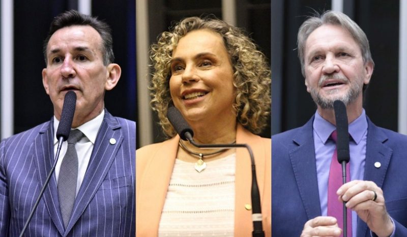 Deputados de SC que votaram a favor do imposto sobre grandes fortunas: Jorge Goetten (Republicanos), Ana Paula Lima (PT) e Pedro Uczai (PT)