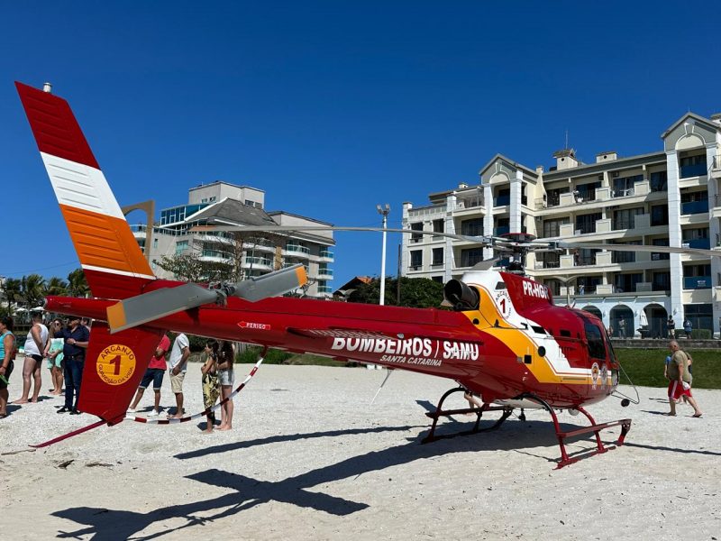 Helicóptero dos bombeiros ajudou nas buscas por 40min