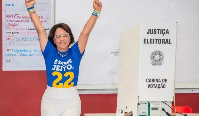 Aracaju (SE) foi uma das capitais brasileiras onde a direita 'roubou' o posto da esquerda, com Emília Correa (PL) vencendo no segundo turno - Foto: Campanha Emília Correa/Reprodução/ND