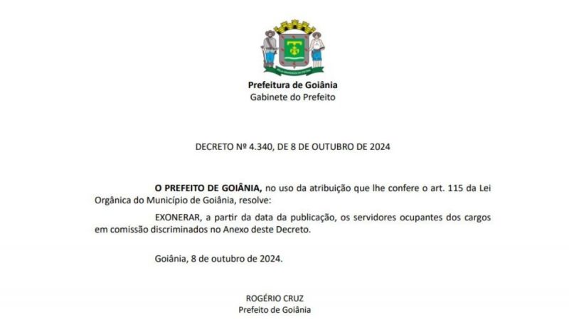 Lista de dispensa foi publicada no Diário Oficial nesta terça-feira (8)