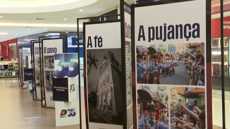 Exposição das fotografias idealizadas pelo Grupo ND em Blumenau, no Shopping Park Europeu