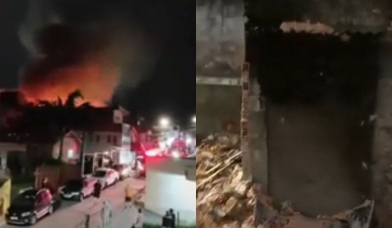 Familiares de idosa que morreu em incêndio no bairro Jardim Atlântico afirmam que fogo destruiu duas casas 