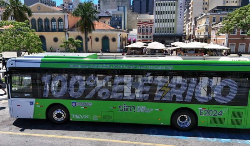 Florianópolis terá ônibus 100% elétrico a partir desta quinta-feira