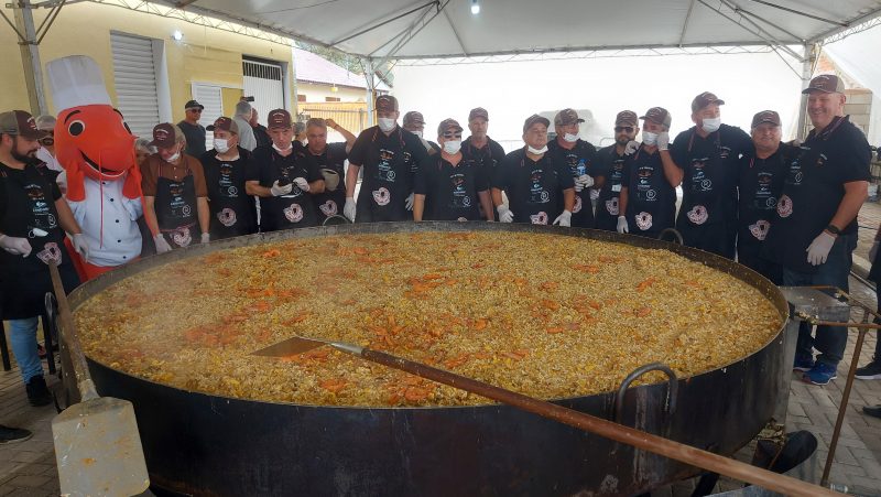 Risoto de camarão gigante