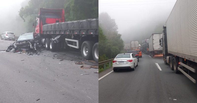 Acidente na BR-376 entre SC e PR