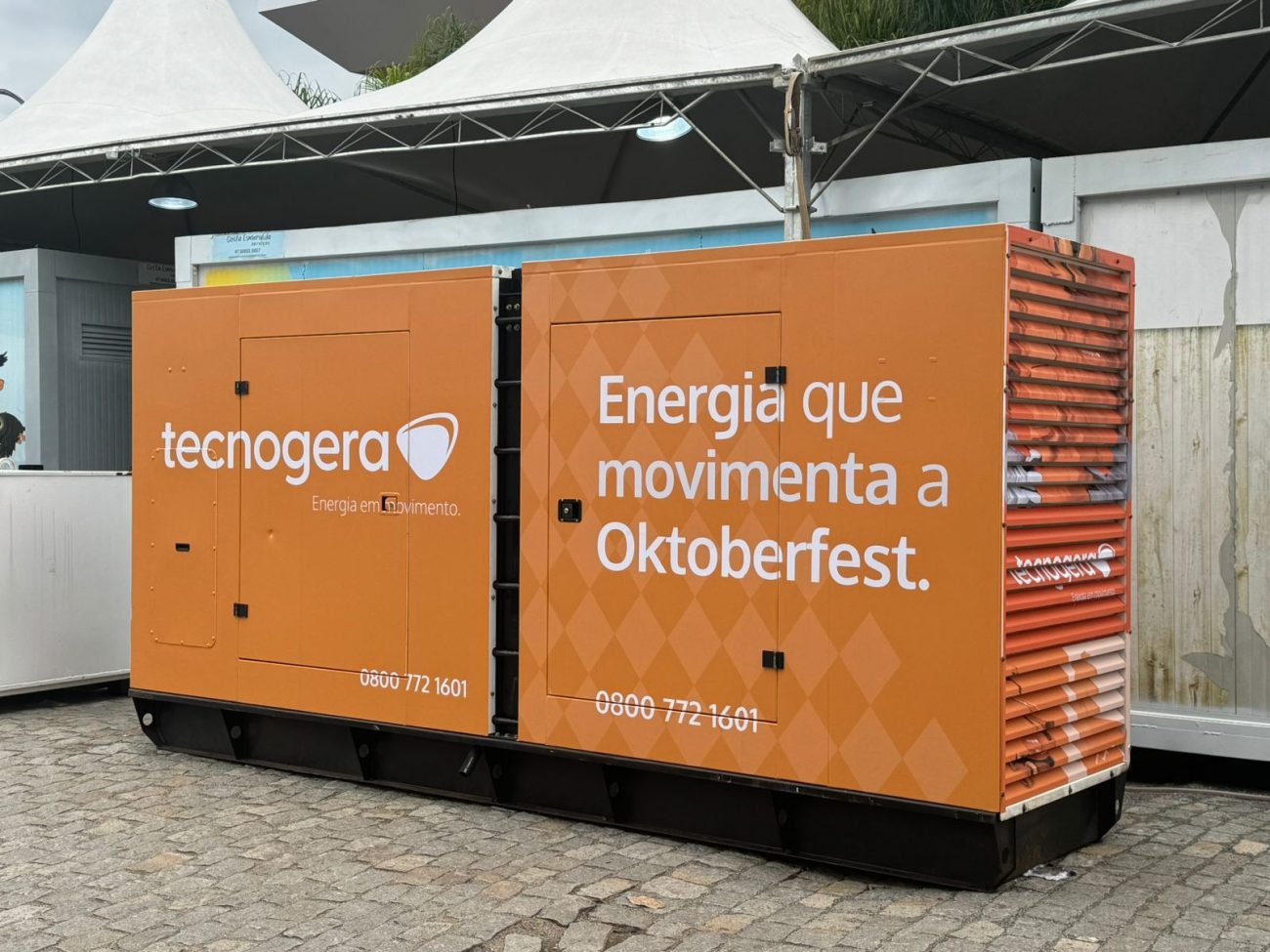 A energia elétrica que abastecerá a Oktoberfest Blumenau será feita por geradores distribuídos em pontos estratégicos - Divulgação/Reprodução/ND