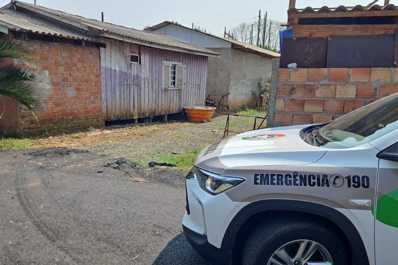 local onde o homem foi baleado com tiro no peito