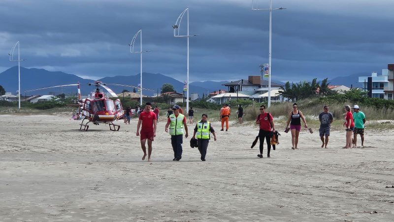 Jovem de 20 anos foi arrastado pela correnteza em praia da Palhoça