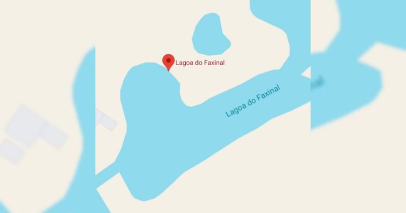 Print do Google Maps da Lagoa do Faxinal