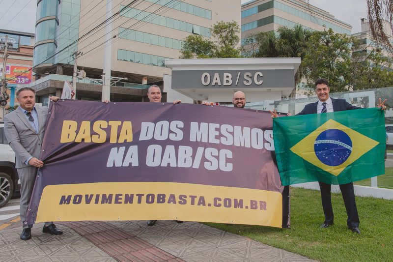 A Chapa 2, liderada pelo advogado Rodrigo Curi, para presidência da OAB-SC foi registrada nesta quarta-feira (23) - Foto: Divulgação/ND