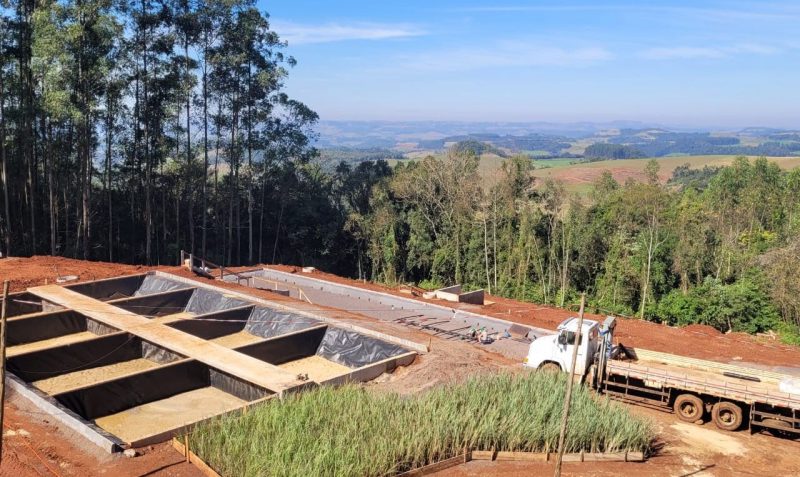 Jardins filtrantes da Casan em Descanso, SC